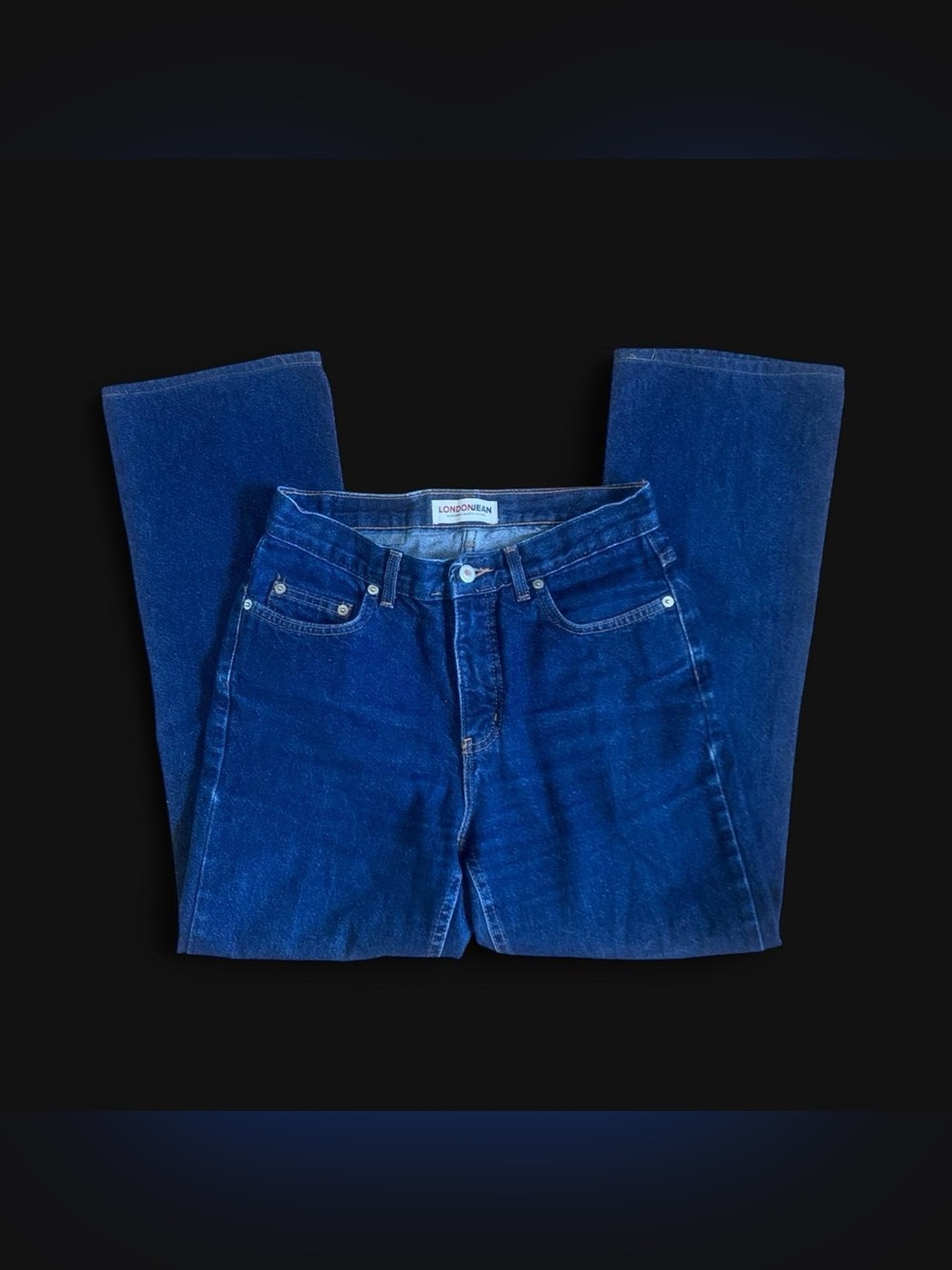 LONDONJEAN Men's Deep Indigo Straight Jeans